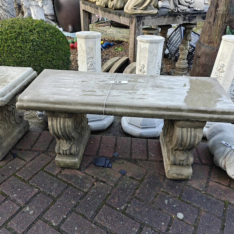 A good selection of benches curved and straight from £77 