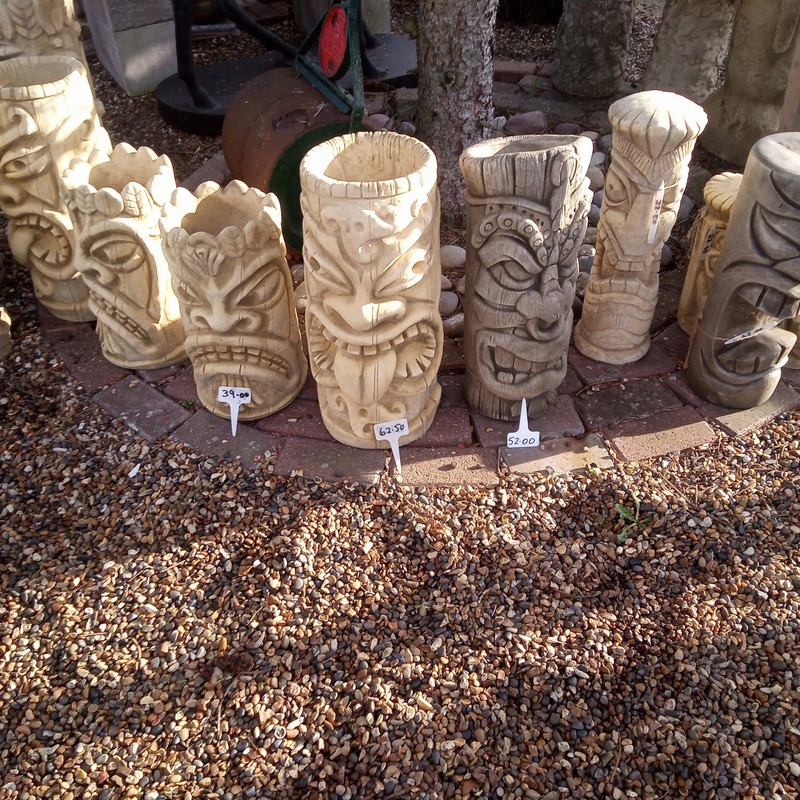 Tiki and tiki planters various sizes £32 to £72