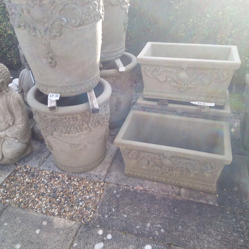 large concrete round tubs pots £69.50 troughs £56