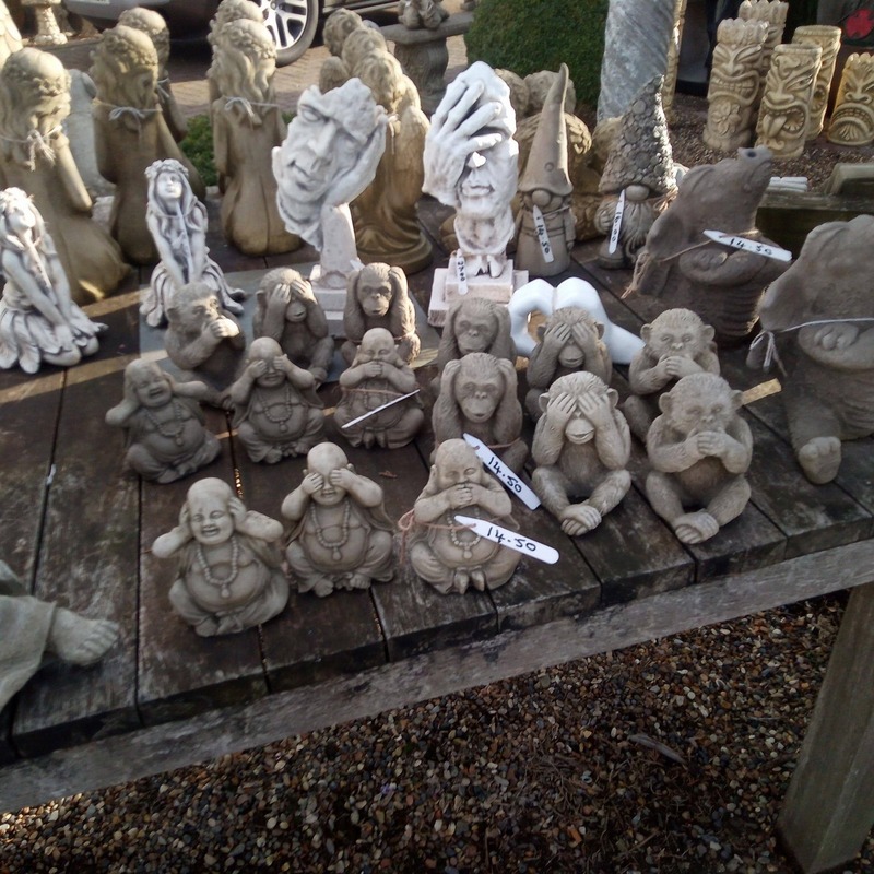 3 wise buddhas and monkeys £14.50 set of 3
Grumpy dragon £14.50