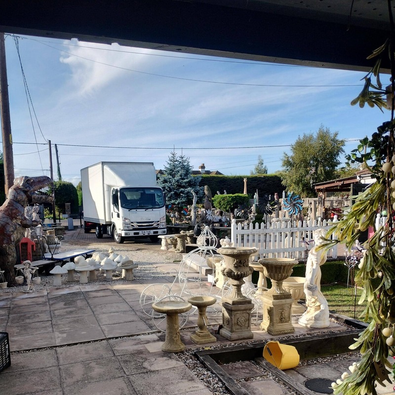 Looking towards the road from the side shed